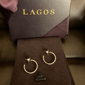 BRAND NEW, NEVER USED Lagos Caviar Hoop Earrings (25mm) Small size